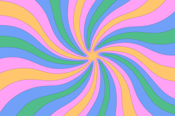 Retro Groovy Psychedelic Background