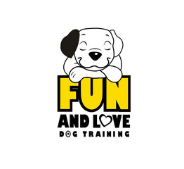 dog logo design multicolored squares for company inspiration