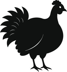Elegant Turkey Silhouette Vector Illustration
