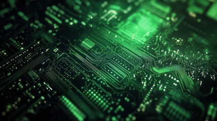 Fototapeta premium Green Circuit Board