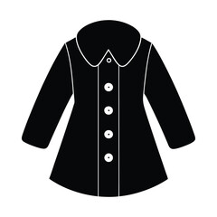 Coat Silhouette vector illustration style design