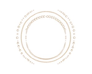 Elegant Circular Line Frame with Beaded Border for Luxury Branding and Graphic Design