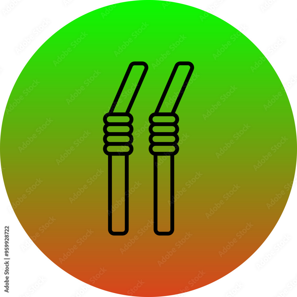 Sticker plastic straw icon