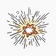 Obraz premium Vibrant cartoon explosion graphic
