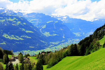 Naklejka premium Alps Landscape Background