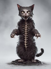 Cat Zombie, Zombie, Cat, Halloween,Horror,Spooky,Scary,Scare