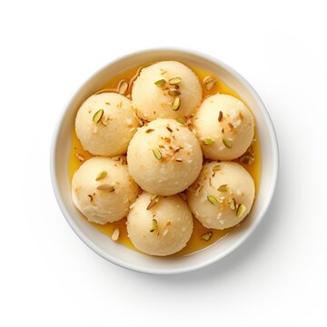 recommend clip art: Motichur Laddu top view isolated on a white background