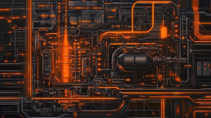 Abstract Futuristic Machine