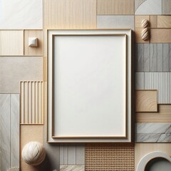 Modern Minimalist Frame with Textured Geometric Background