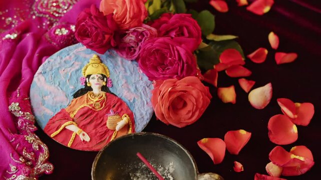 Ritual of offering to the Hindu goddess Parvati