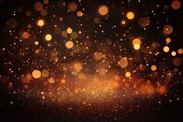 Fototapeta premium Stunning bokeh effect with shimmering golden lights creating a magical and festive atmosphere. Perfect for celebrations and events.