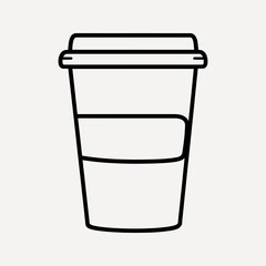 Minimalist coffee cup icon design