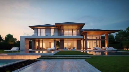 luxury villa with a beautiful swimming pool