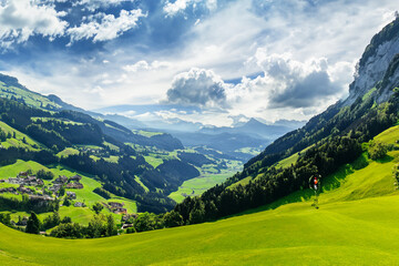 Naklejka premium Alps Landscape Background