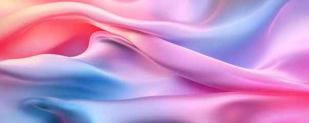 Obraz premium Fluid pastel curves, smooth fabric texture, abstract background