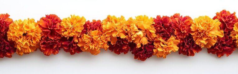 Vibrant Marigold Flower Garland for Indian Festive Celebrations