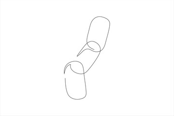 chain continuous line vector illustration design