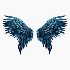 Obraz premium Blue angel wings illustration