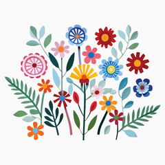 Colorful abstract floral illustration