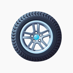 Obraz premium Detailed car tire illustration