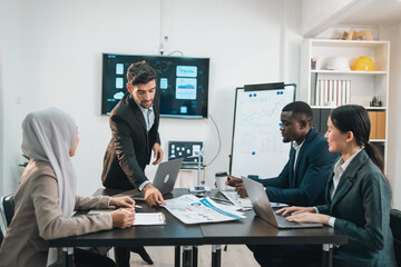 Effective Team Training, Group Discussion Teamwork in Office, Enhancing Professional Communication Skills, Businesspersons Collaborating on Strategy Planning, Building Stronger Dynamics Corporate