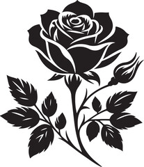 a black and white drawing of a roso flower roso it 