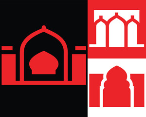 Arabic muslim architecture design elements, ramadan frames. taj mahal vector illustration. Adobe vector. EPS 10.