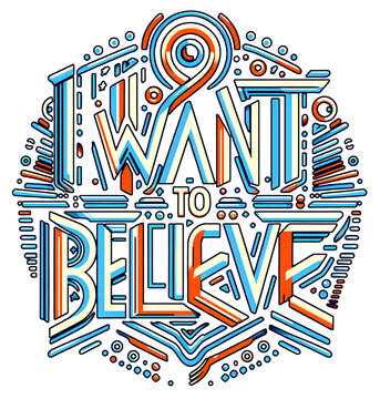 I Want to Believe, typography