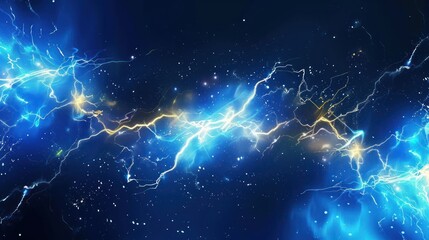 Abstract Lightning and Blue Energy