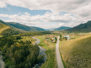Chuisky tract in the Altai mountains. Siberia, Russia,