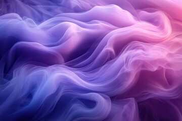 Obraz premium dreamy lavender and purple smoke tendrils intertwine creating ethereal abstract patterns soft focus and gentle gradients evoke sense of mystery and tranquility