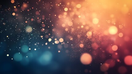 Abstract Bokeh Background with Warm and Cool Colors