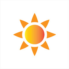 Modern Sun Icon - Bright Gradient Sunburst Design, Sun Icon Set, Yellow Sun Icons, Sun Icons Collection