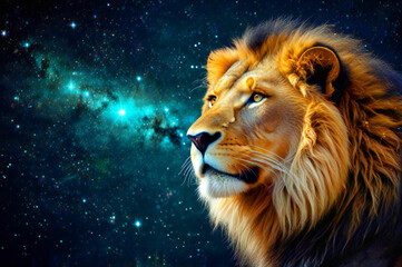 Naklejka premium Cosmic Wildlife