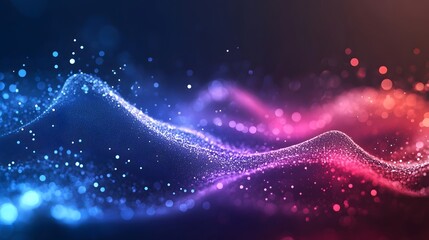 Fototapeta premium Abstract Blue and Red Glitter Background with Bokeh