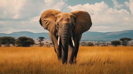 Obraz premium African Elephant in the Savanna