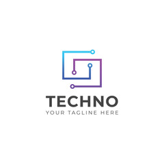 Creative Technology logo design template