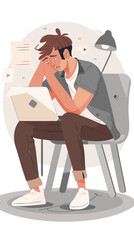 Frustrated Businessman with No Internet Connection on Smartphone Vector Illustration