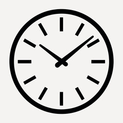 Minimalist black and white clock