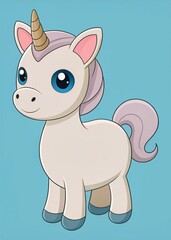 Naklejka premium kid minimalistic unicorn