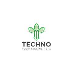 Creative Technology Tree logo design template