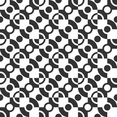 Seamless geometric pattern - monochrome print