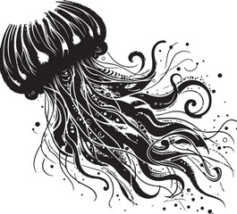 Naklejka premium Jellyfish vector design clipart flat style artwork