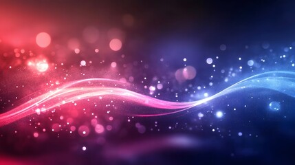 Obraz premium Abstract Pink and Blue Bokeh Background with Swirls and Glitter