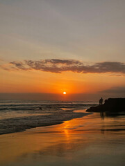 Naklejka premium Sunset in Canggu, Bali