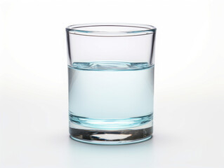 Clear glass of water on white background