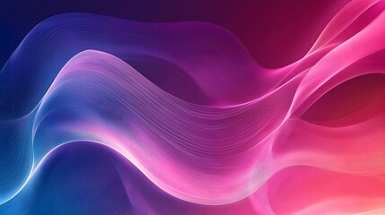 Abstract Pink and Blue Swirling Waves Background