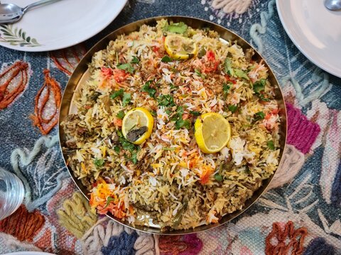 Chiken bryani fried rice with chicken