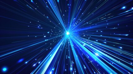 Blue Abstract Light Streaks