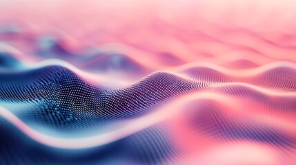 Abstract Pink and Blue Wavy Background with Dotted Texture